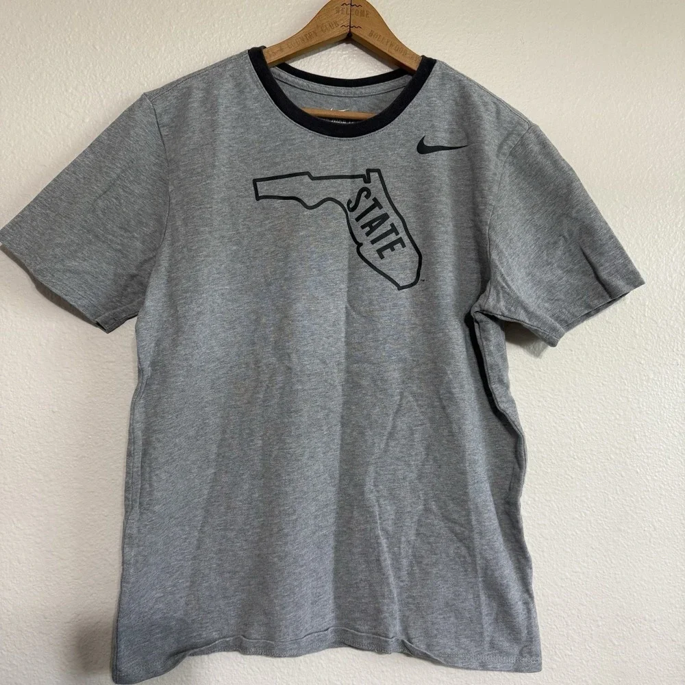 Nike Florida State‎ gray Ringer tee shirt Size Medium Vintage Style